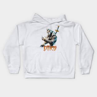 the burning wolf Kids Hoodie